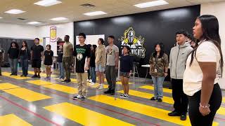 Black Knights close out with the Cadet Creed after learning Fall Classic results [upl. by Ahsha401]