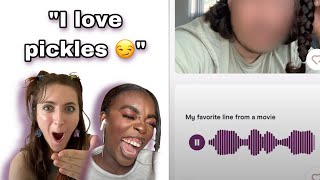 SINGLE GIRLS REACT TO HINGE VOICE PROMPTS 😰 [upl. by Sellma611]