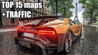 TOP 15 Free Roam Maps with TRAFFIC  ASSETTO CORSA  2023 [upl. by Vina]