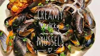 Easy Mussels recipe with garlic and cream [upl. by Negiam]