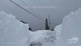 03042024 Truckee CA  Impressive snow banks in upper Tahoe Donner after multiday blizzard [upl. by Repsihw]