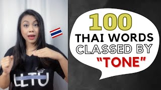 100 Basic Thai Words Classed By Tone  Free sheet download  Thai Tone Practice  Improve Vocabulary [upl. by Ahsitahs893]