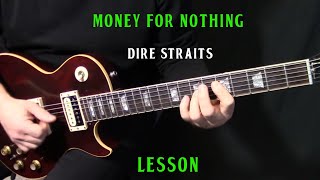 how to play quotMoney For Nothingquot on guitar by Dire StraitsMark Knopfler  rhythm guitar lesson [upl. by Currier]