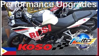 Performance Upgrades  Koso  Faito  Rusi ss250 Sigma  PJ MotoParts [upl. by Dorsy317]