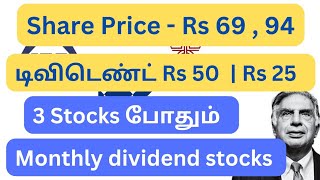 dividend stocks tamil அதிக டிவிடெண்ட் தரும் பங்குகள்  monthly dividend paying stocks tamil pginvit [upl. by Leva]