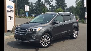 2017 Ford Escape Titanium Canadian Touring EcoBoost W Park Assist Review Island Ford [upl. by Frodin]