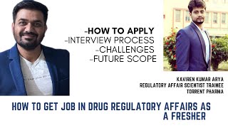 How to get job in Drug regulatory affairs as fresher careerindregulatoryaffairs [upl. by Hpseoj12]