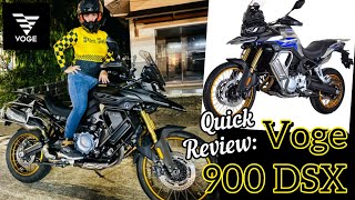 Quick Review The New Voge 900 DSX  DS900x Tourer [upl. by Nellek604]