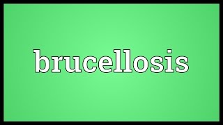 Brucellosis Meaning [upl. by Gladys]