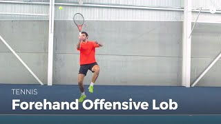 How to Hit a Forehand Offensive Lob  Tennis [upl. by Aisha886]