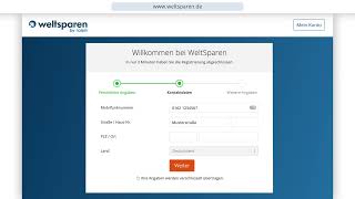 Wie funktioniert die Registrierung bei WeltSparen [upl. by Iroak946]