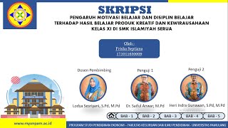 Contoh Sidang Skripsi Kuantitatif Pendidikan Ekonomi [upl. by Ahso]