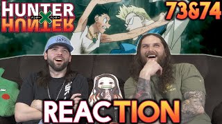 BIG BISKY amp GON VS BOMBER  Hunter x Hunter Episode 73 amp 74 REACTION [upl. by Descombes]