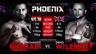 Mohamad Ghorabi vs David Willmott Full Fight Muay Thai  Phoenix 2 [upl. by Ojeibbob]