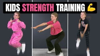 Kids quotGET STRONGquot 💪 Full Body Strength Training Workout🔥 [upl. by Noryak]