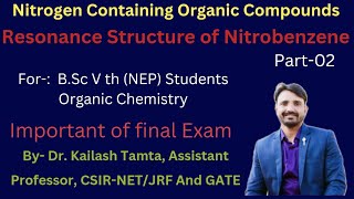 Resonance of Nitrobenzene Aromatic Nitro Compound Resonance Structure And Hybride Structure [upl. by Rasaec256]