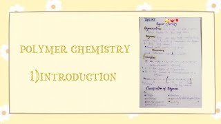 introduction of polymer chemistry [upl. by Atinal177]