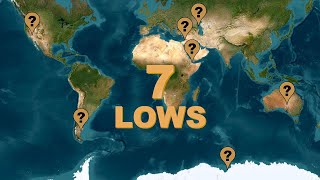 Earth’s 7 Lowest Points by Continent “Seven Lows”  Lowest under water amp ice  Lowest by countries [upl. by Enawyd]