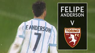 Felipe Anderson vs Torino Away  160315 [upl. by Aynekal]