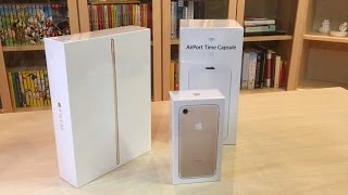 Apple Unpacking  iPhone7 iPad Air2 Airport Time Capsule [upl. by Mosby77]