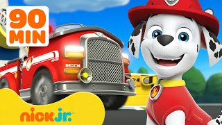 PAW Patrol  ¡Los MEJORES rescates en el camión de bomberos de Marshall de PAW Patrol 🚒  Nick Jr [upl. by Nyrhtakyram]