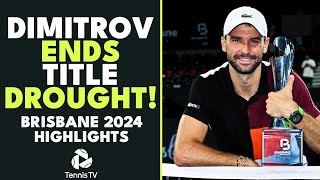 Grigor Dimitrov Best Shots amp Memorable Moments From Brisbane Title Run 🏆 [upl. by Ulrich]