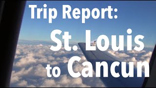 TRIP REPORT Mini  Frontier Airlines St Louis to Cancun [upl. by Natelson354]