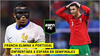 FRANCIA ELIMINA a PORTUGAL en PENALES CRISTIANO dice ADIÓS MBAPPÉ a SEMIS frente España  ESPN FC [upl. by Laitselec]