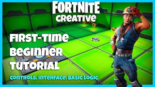 First Time Beginner Tutorial  Fortnite Creative How to build a game [upl. by Ahsatin]