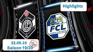 Highlights Fc Lugano vs Fc Luzern 220919 [upl. by Spohr]