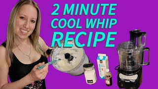 Easy Peasy 2 Minute Homemade Cool Whip  Step by Step Tutorial [upl. by Ardek926]