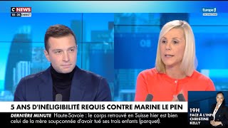 « Je me tiendrai aux côtés de Marine Le Pen »  Jordan Bardella sur CNEWS [upl. by Niles]