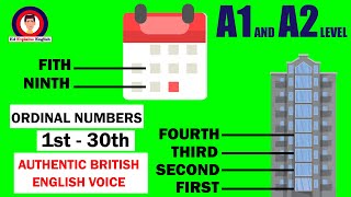 Learn the Ordinal Numbers in English  How to say and write them [upl. by Phemia]