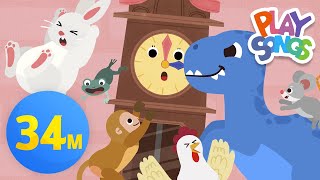 Hickory Dickory Dock ⏰  More Nursery Rhymes amp Kids Songs  Finger Family  Playsongs [upl. by Eecyal]