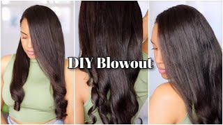 How to do a Blowout on Curly Hair  At Home Salon Blowout for Beginners [upl. by Jr]