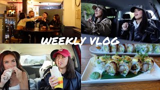 WEEKLY VLOG SHOPPING SUSHI amp A NIGHT OUT WITH OUR BOYFRIENDSImmie and Kirra [upl. by Atiluj]