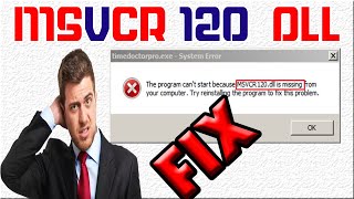 Msvcr 120 dll missing error  how to fix msvcr 120 dll missing error  msvcr 120 dll [upl. by Haelam]