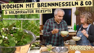 Kochen mit Wildgemüse im Frühling  Rezepte mit Brennnesseln Giersch und Bärlauch Kostenlos ernten [upl. by Icart]