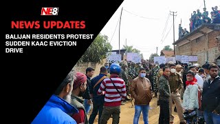 Balijan colony residents protest sudden KAAC eviction drive [upl. by Sinnoda576]