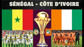 SÉNÉGAL  CÔTE DIVOIRE  CHOC DES 18ÈME DE LA CAN 2024 LES LIONS DE LA TERANGA VS AUX ÉLÉPHANTS [upl. by Amsab664]