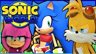 SONIC IS A GIRL  Tails and Amy Play Sonic World MODS [upl. by Ardnua455]