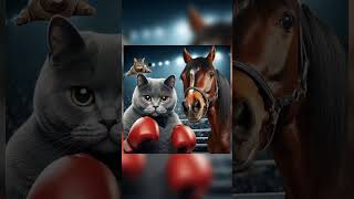 Cat vs horse boxing www campaignship fight and lion cat revenge horse boxingsocial proboxers [upl. by Ecnarrot]