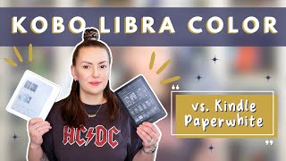 Kobo Libra Color Review  Comparison with Kindle Paperwhite [upl. by Anairotciv252]