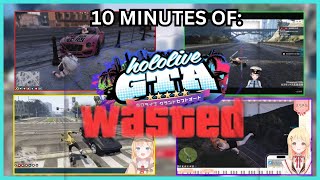 Hololive GTA Vehicle Crash Compilation Hololive HoloGTA HololiveEN EnJPID [upl. by Yelahs980]