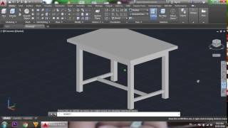 AutoCAD 3D AutoCAD Training Table 3D How to Create Table 3D Modeling [upl. by Bar235]