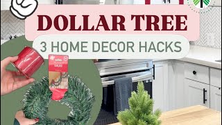 3 Dollar Tree 🎄HOLIDAY Decor DIY’s for your home [upl. by Adnilym150]