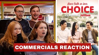 Canadians React to Jollibee Commercials Choice amp Perfect Pair [upl. by Ala]