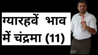 moon in 11th house एकादश भाव में चंद्रमा का परिणाम चंद्र खाना नं 11 ग्यारहवें घर में चंद्र का फल [upl. by Ylenats]