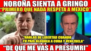 NOROÑA DESTROZA A GRINGO quotNo hables de libertad cuando tu pais bloqueo a cuba y venezuela [upl. by Lupe]