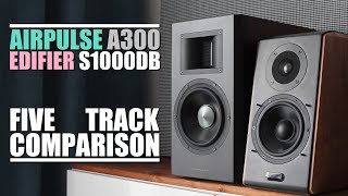 AirPulse A300 vs Edifier S1000DB  5 Track Comparison [upl. by Nareht]